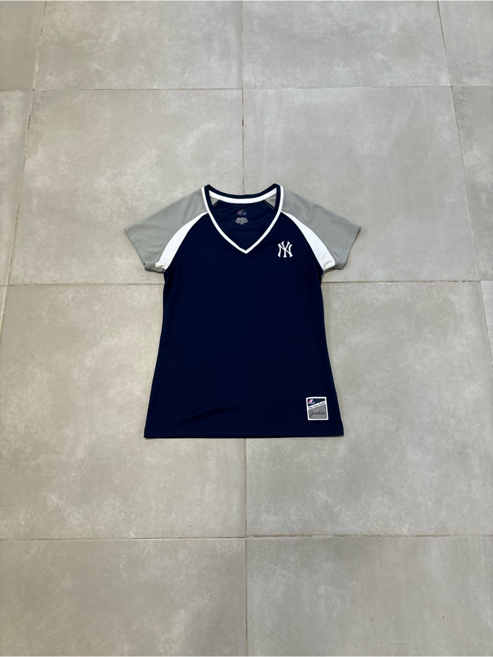 New York Yankees Navy and Gray Men's Athletic Shorts